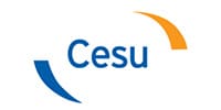 Logo Cesu officiel - Chèque Emploi Service Universel Logo Cesu bleu avec deux arcs graphiques bleu et orange, symbole du Chèque Emploi Service Universel.